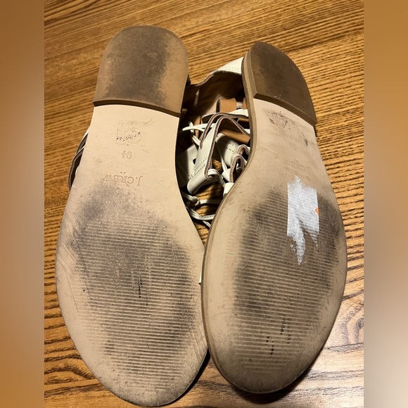 J Crew Outlet Beige Strappy Sandals 9.5 GUC - Picture 3 of 6